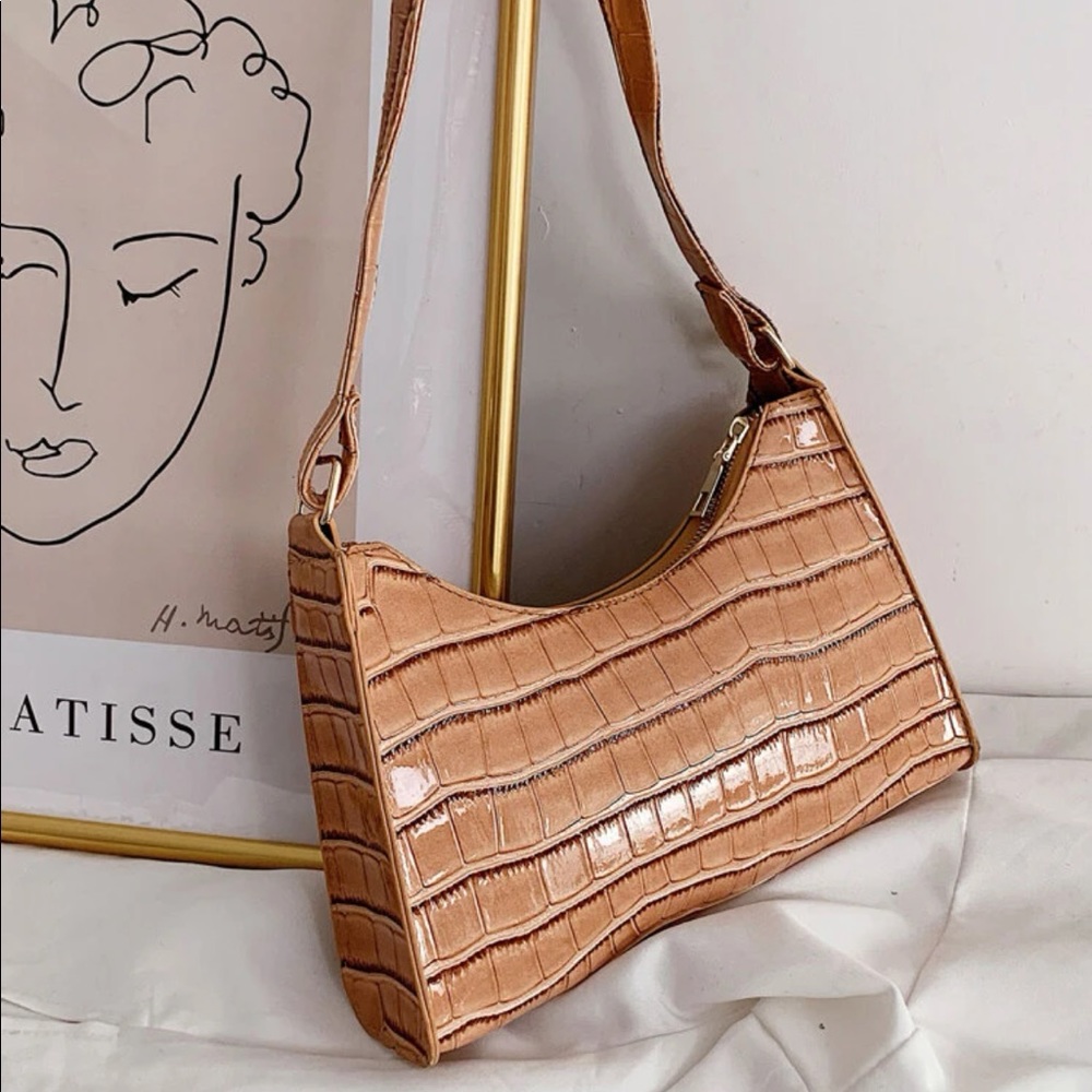 ‼️SOLD‼️Croc Embossed Shoulder Bag